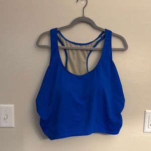 Swimsuits For All Blue Sports Bra with Racerback Design